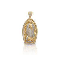 Pavé Stoneset Virgin Mary Medium Pendant (14K) Popular Jewelry New York
