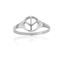 Peace Sign Ring (Silver) Popular Jewelry New York