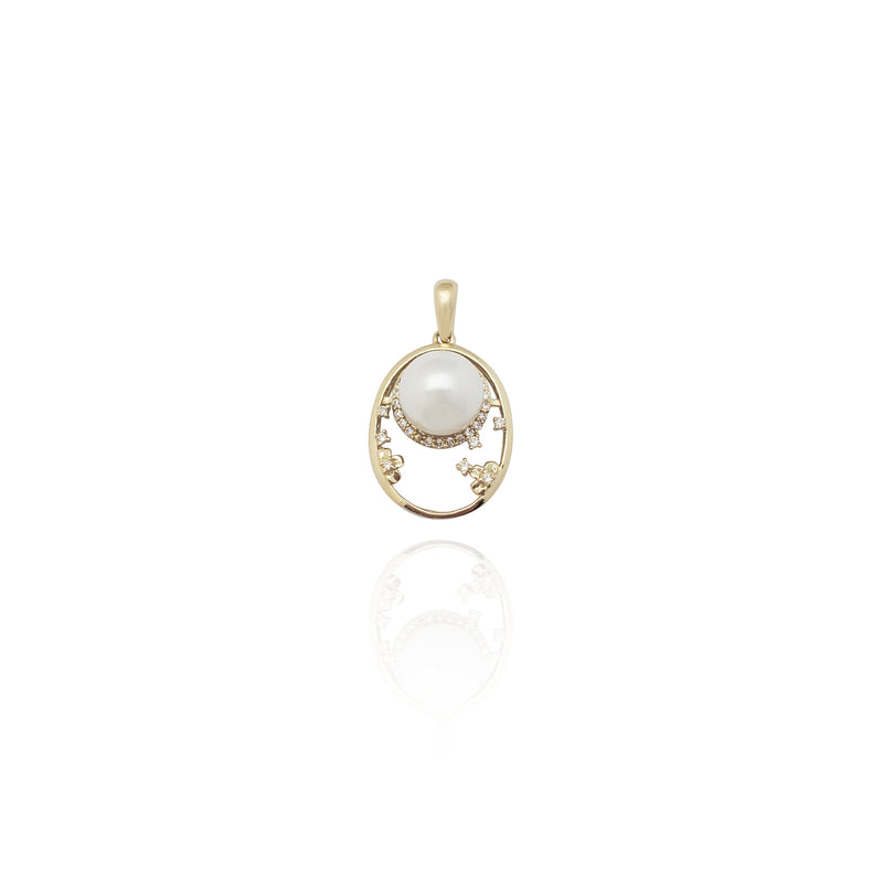 Pearl Astrolabe Pendant (14K) New York Popular Jewelry