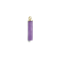 Cylinder Purple Jade Pendant (14K) Popular Jewelry New York