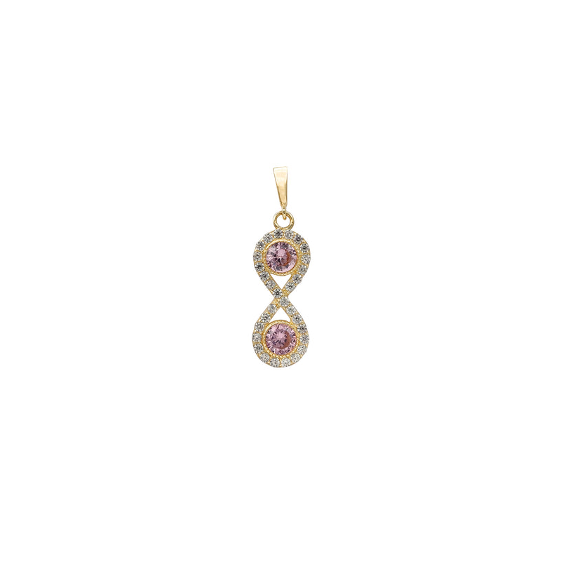 Pink Stone-Set Infinity Symbol Pendant (14K) Popular Jewelry New York