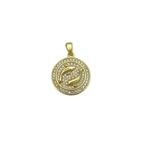 Pisces Zodiac Sign Medallion Pendant (Yellow Silver) Popular Jewelry New York