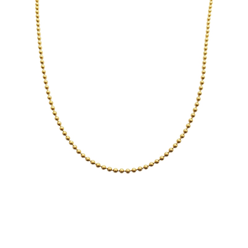 Plain Beads Necklace (14K)