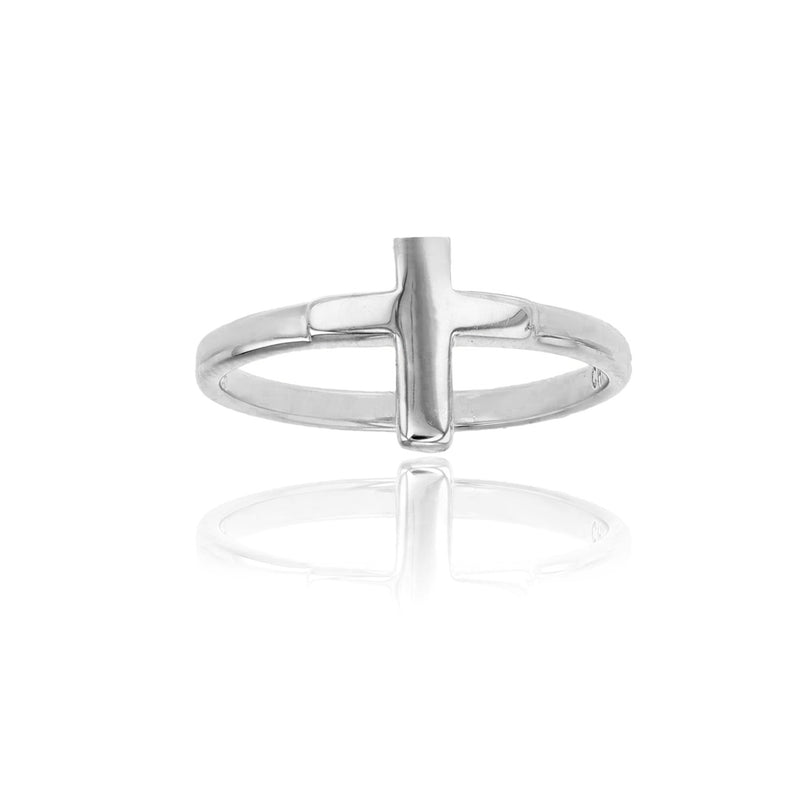 Plain Cross Ring (Silver) Popular Jewelry New York