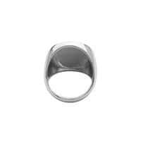 Plain Round Signet Ring (Silver) Popular Jewelry New York