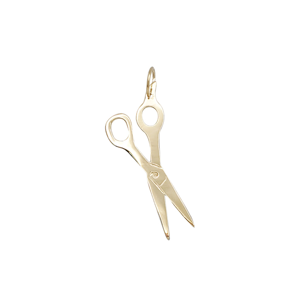 Plain Scissor Pendant (14K)
