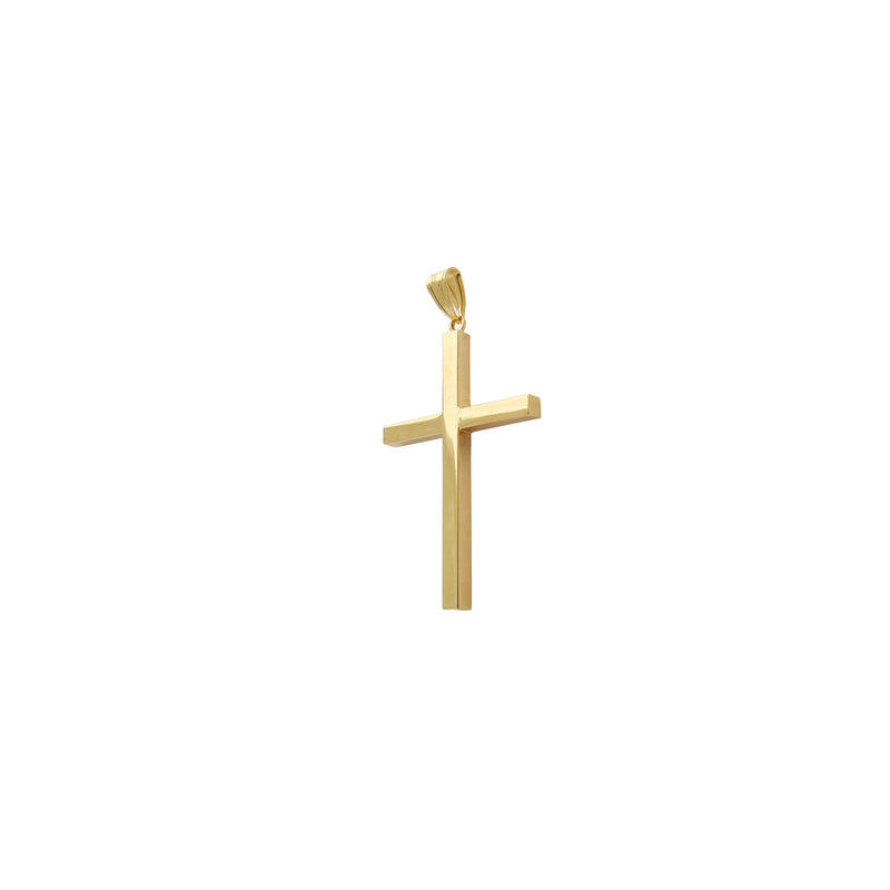 Hollow Latin Cross Pendant (14K) 14 Karat Yellow Gold, Popular Jewelry New York