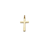 플레인 크로스 펜던트 (14K) 14 캐럿 옐로우 골드, Popular Jewelry 뉴욕