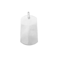 Plain Dog Tag White Pendant (Silver) Popular Jewelry New York
