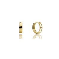 Oddiy (tekis) Huggie sirg'alari (14K) Popular Jewelry Nyu-York