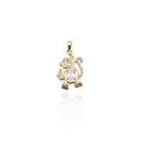 Маймун бозикунии CZ Pendant (14K) Ню-Йорк Popular Jewelry