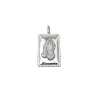 Praying Hands Framed CZ Pendant (Silver)