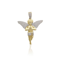 Prier bébé ange bicolore (14K) Popular Jewelry New York