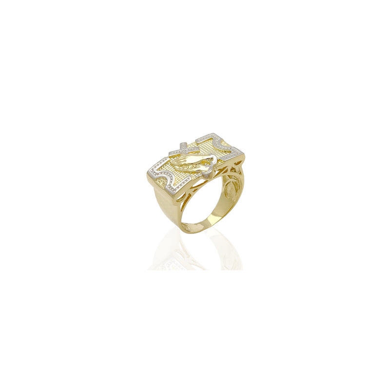Praying Hands With a Cross Ring (14K) Popular Jewelry New York