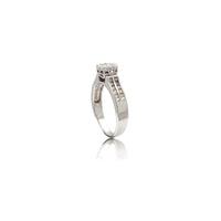 Şahzadə tərəfindən kəsilmiş Halo Pave Nişan Diamond Ring (14K) Popular Jewelry New York