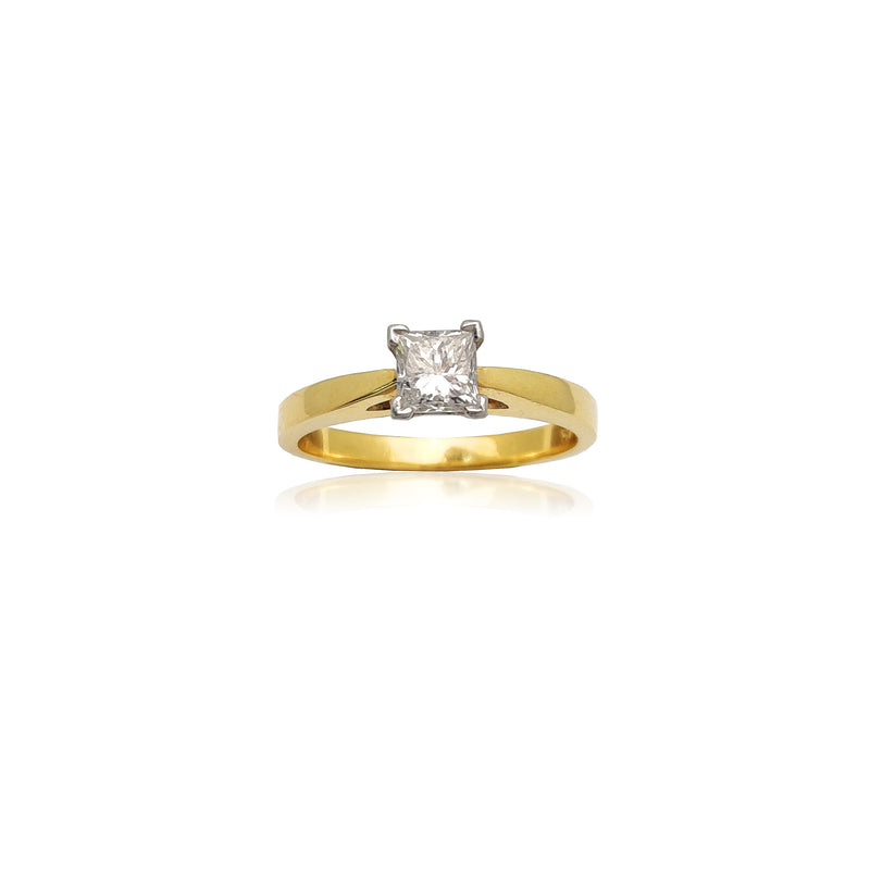 Princess Cut Solitaire Diamond Ring (14K) Popular Jewelry New York