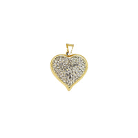 Puffy Stoneset Nucleus Heart Pendant (14K)
