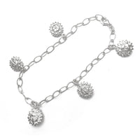 Puffy Sun Anklet (Silver)