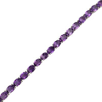 amethyst Gem Bracelet (Silver)