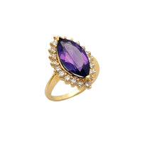 Purple Halo Marquise Lady Ring (14K) Popular Jewelry New York