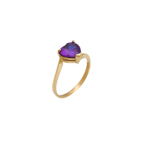 Purple Heart Shape Bypass Lady Ring (14K) Popular Jewelry New York