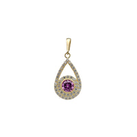 Purple Zirconia Teardrop Pendant (14K) Popular Jewelry New York