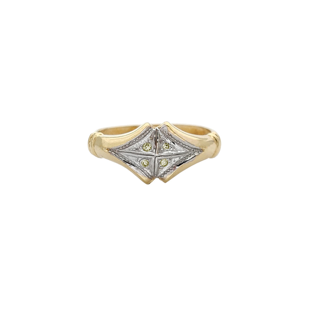 Pyramid CZ Ring (14K) Popular Jewelry New York