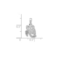 3-D Antique-Finish Scorpio Zodiac Pendant (Silver)