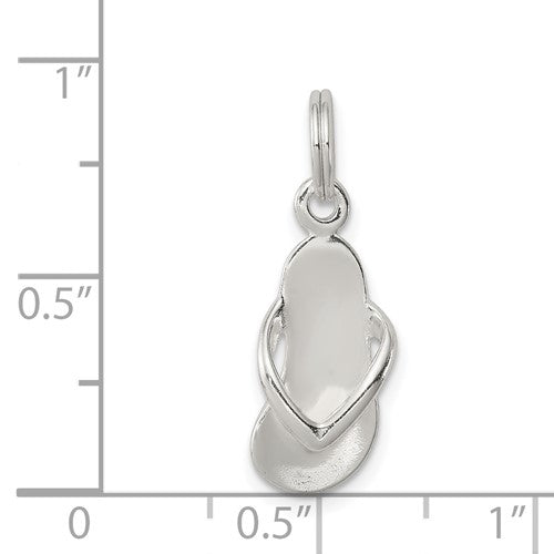 Flip Flop Pendant (Silver)
