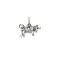 3-D Antique-Finish Taurus Zodiac Pendant (Silver)