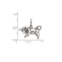 3-D Antique-Finish Taurus Zodiac Pendant (Silver)