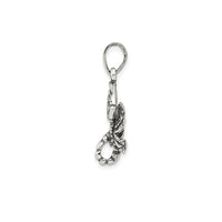 3-D Antique-Finish Scorpio Zodiac Pendant (Silver)