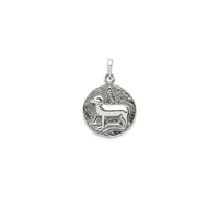 Antique-Finish Aries Zodiac Pendant (Silver)