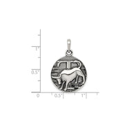 Antique-Finish Taurus Zodiac Pendant (Silver)