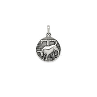 Antique-Finish Taurus Zodiac Pendant (Silver)