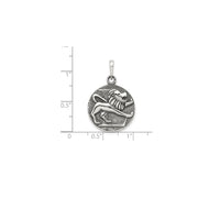Antique-Finish Leo Zodiac Pendant (Silver)