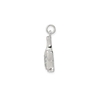 Zirconia Wine/Champagne Glass Charm Pendant (Silver)