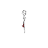 Zirconia Martini Glass Charm Pendant (Silver)