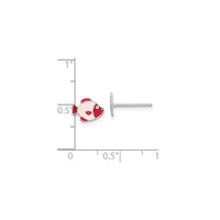 Red & Pink Fish Stud Earrings (Silver)
