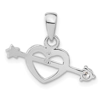 Heart and Arrow Pendant (Silver)
