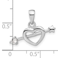 Heart and Arrow Pendant (Silver)