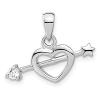 Heart and Arrow Pendant (Silver)