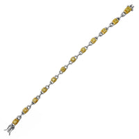 Нараквица со зрачење кабел со дијамант Хало кутија (14K) Popular Jewelry Њујорк