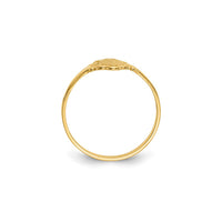 Filigree Oval Flower Signet Kid's Ring (14K)