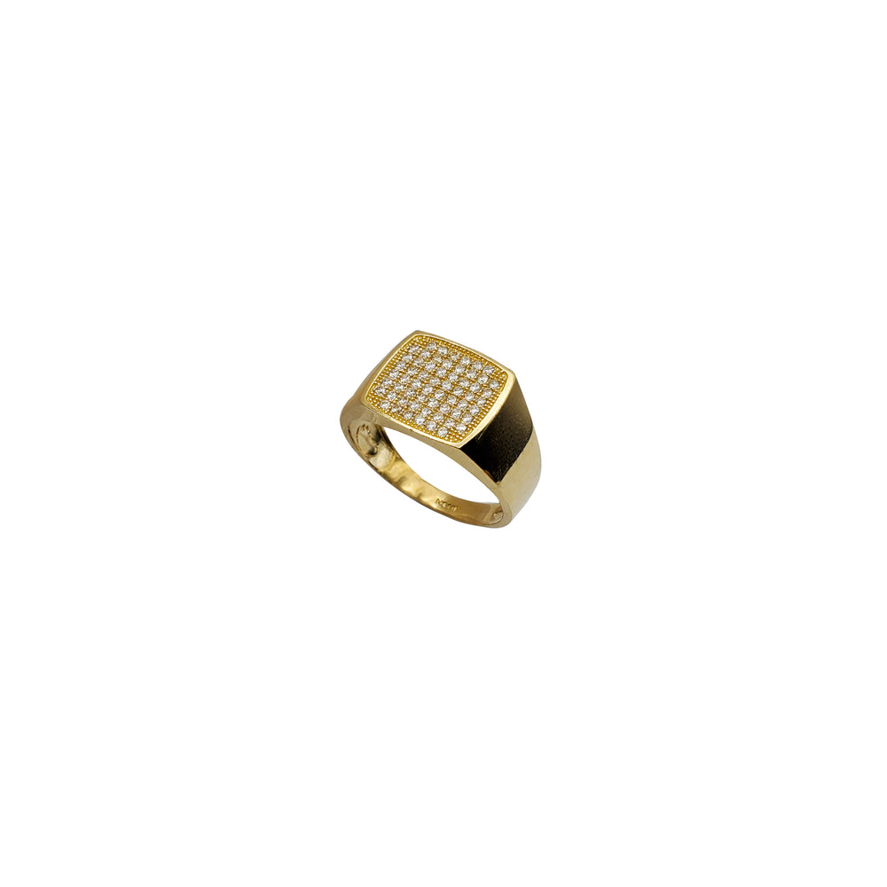 Rectangle Shape Cubic Zirconia Ring (14K)