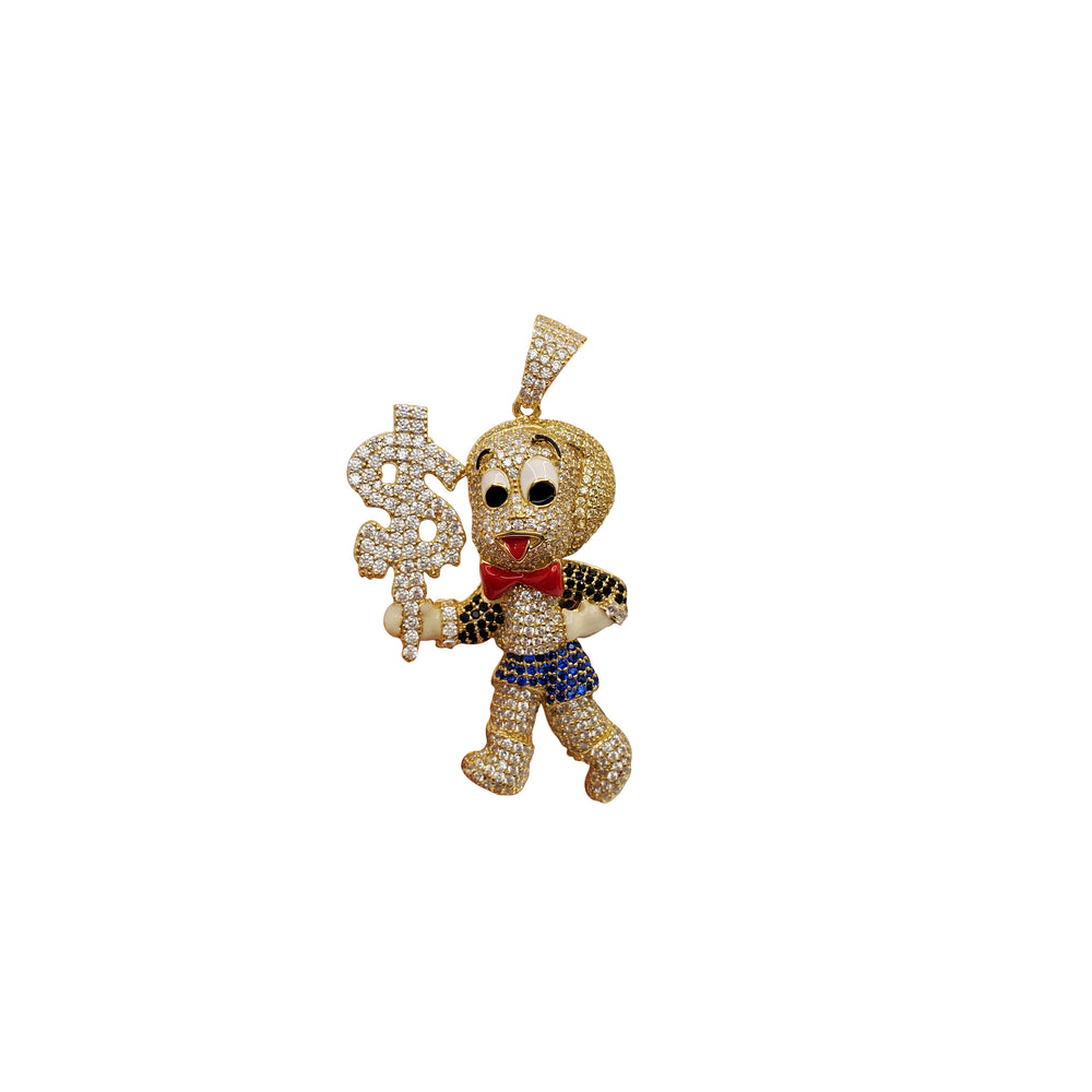 Iced-Out Richie Rich Pendant (Silver)