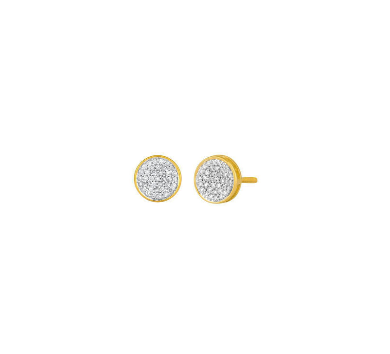 Round Shaped Diamond Earrings (14K)