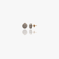 Diamond Mound Stud Earrings (10K)