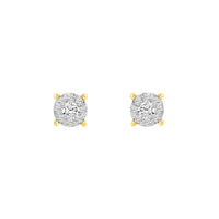 Earrings Round Diamond Stud (14K)