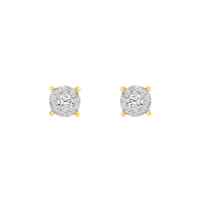 Round Diamond Stud Earrings (14K)